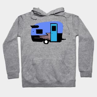 Blue Camper Trailer Vintage Hoodie